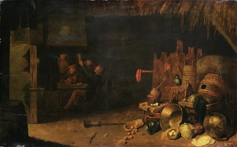 Interno con paesani